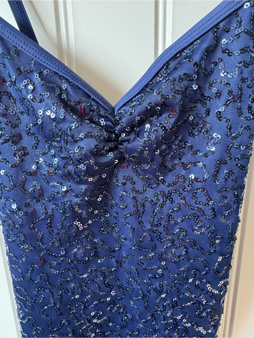Balera Navy Sequin Dance Maxi Mesh Dress S/M - Picture 3 of 9